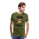 This Is My Human Costume I'm Really a Potato Men's Premium T-Shirt - olive green