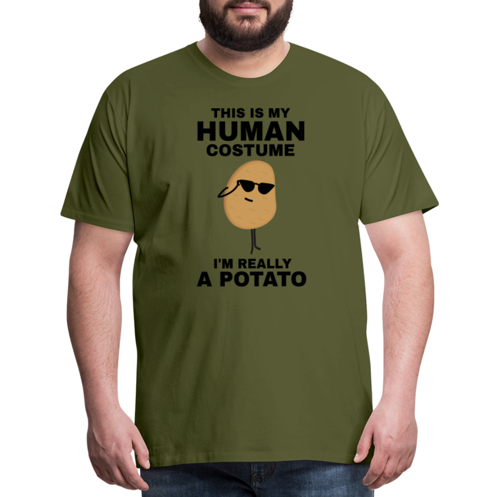 This Is My Human Costume I'm Really a Potato Men's Premium T-Shirt - olive green