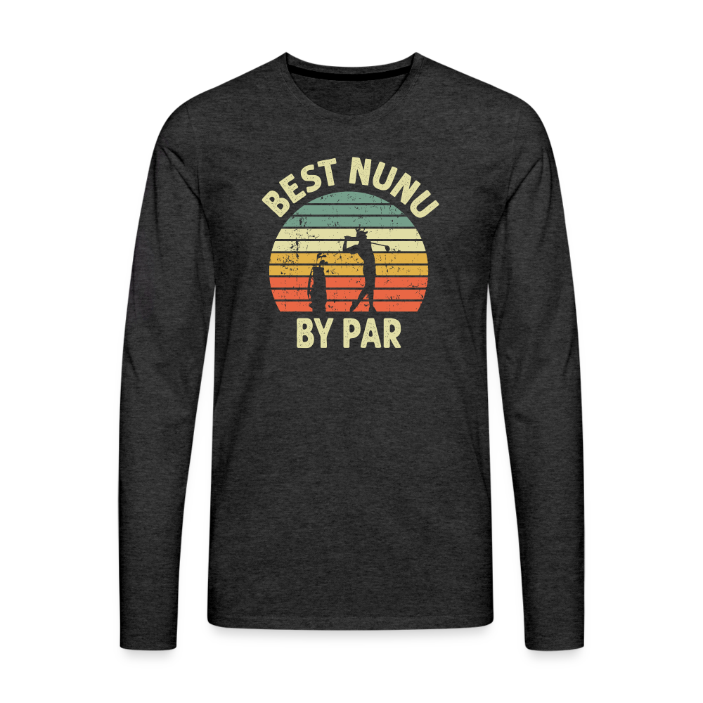 Best Nunu By Par Men's Premium Long Sleeve T-Shirt - charcoal grey