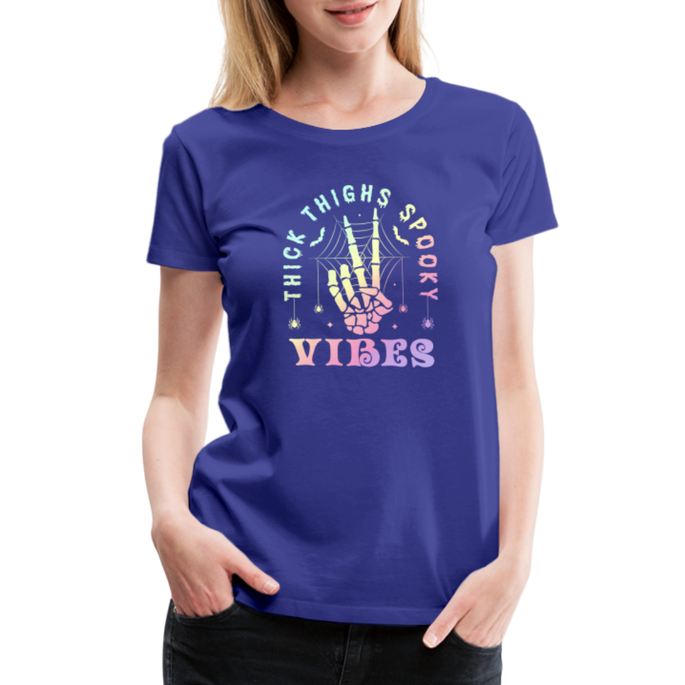 Thick Thighs Spooky Vibes Pastel Goth Women’s Premium T-Shirt - royal blue