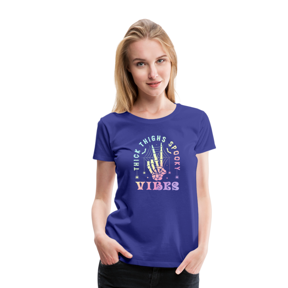 Thick Thighs Spooky Vibes Pastel Goth Women’s Premium T-Shirt - royal blue