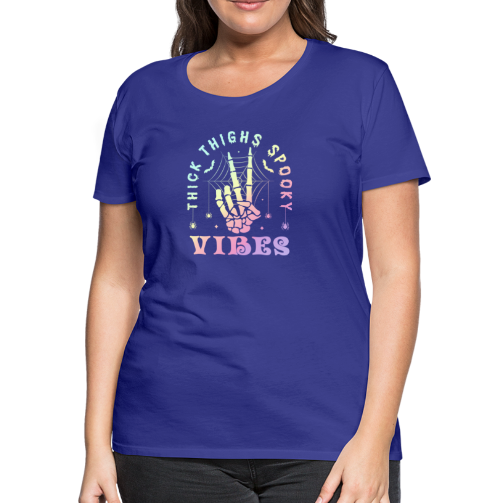Thick Thighs Spooky Vibes Pastel Goth Women’s Premium T-Shirt - royal blue