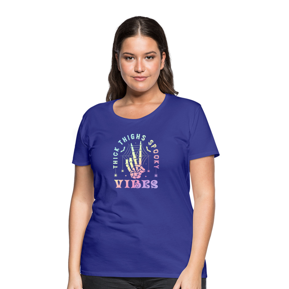 Thick Thighs Spooky Vibes Pastel Goth Women’s Premium T-Shirt - royal blue