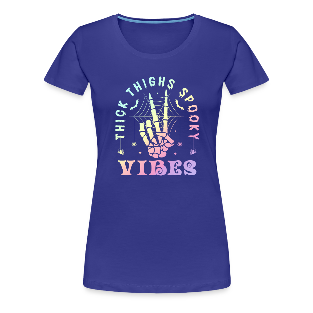 Thick Thighs Spooky Vibes Pastel Goth Women’s Premium T-Shirt - royal blue