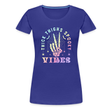 Thick Thighs Spooky Vibes Pastel Goth Women’s Premium T-Shirt - royal blue