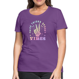 Thick Thighs Spooky Vibes Pastel Goth Women’s Premium T-Shirt - purple