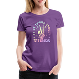 Thick Thighs Spooky Vibes Pastel Goth Women’s Premium T-Shirt - purple