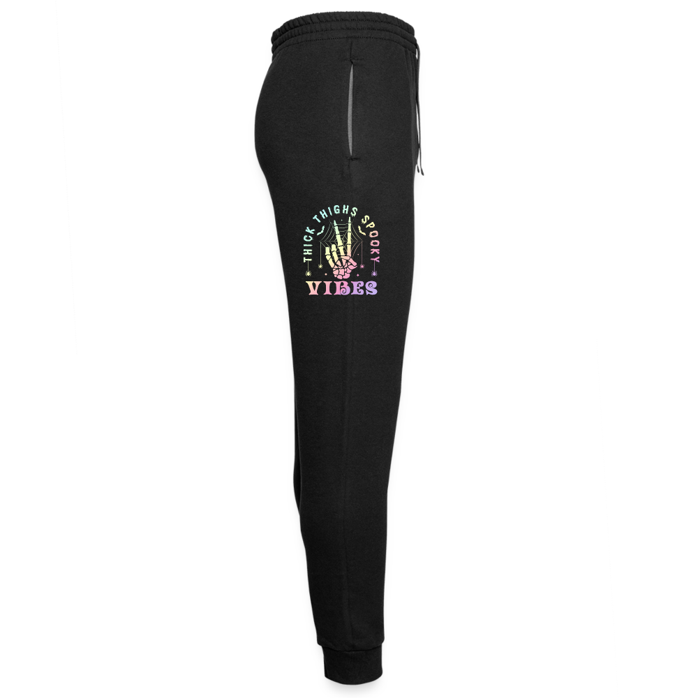 Thick Thighs Spooky Vibes Pastel Goth Unisex Joggers - black/asphalt