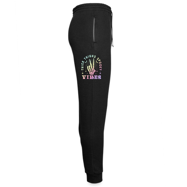 Thick Thighs Spooky Vibes Pastel Goth Unisex Joggers - black/asphalt