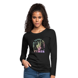 Thick Thighs Spooky Vibes Women's Premium Long Sleeve T-Shirt - black