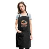 Jennifer Floral Stylist Adjustable Apron - black