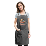 Jennifer Floral Stylist Adjustable Apron - charcoal