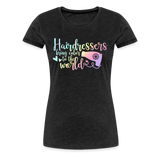 Hairdressers Bring Color to the World Women’s Premium T-Shirt - charcoal grey