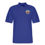 Best Grandfather By Par Men's Pique Polo Shirt - royal blue