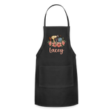Lacey Hair Stylist Adjustable Apron - black