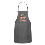 Lacey Hair Stylist Adjustable Apron - charcoal