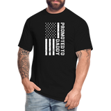 Promoted to Daddy American Flag Men's Tall T-Shirt - black