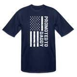 Promoted to Daddy American Flag Men's Tall T-Shirt - navy