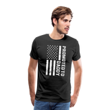 Promoted to Daddy American Flag Men's Premium T-Shirt - black