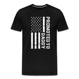 Promoted to Daddy American Flag Men's Premium T-Shirt - black