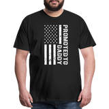 Promoted to Daddy American Flag Men's Premium T-Shirt - black