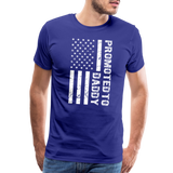Promoted to Daddy American Flag Men's Premium T-Shirt - royal blue