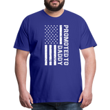 Promoted to Daddy American Flag Men's Premium T-Shirt - royal blue
