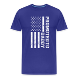 Promoted to Daddy American Flag Men's Premium T-Shirt - royal blue