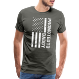 Promoted to Daddy American Flag Men's Premium T-Shirt - asphalt gray