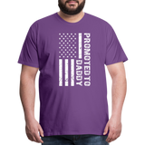 Promoted to Daddy American Flag Men's Premium T-Shirt - purple