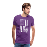 Promoted to Daddy American Flag Men's Premium T-Shirt - purple
