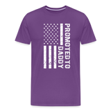 Promoted to Daddy American Flag Men's Premium T-Shirt - purple