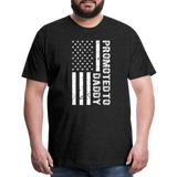 Promoted to Daddy American Flag Men's Premium T-Shirt - charcoal grey