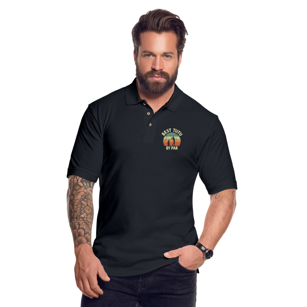 Best Tutu By Par Men's Pique Polo Shirt - midnight navy