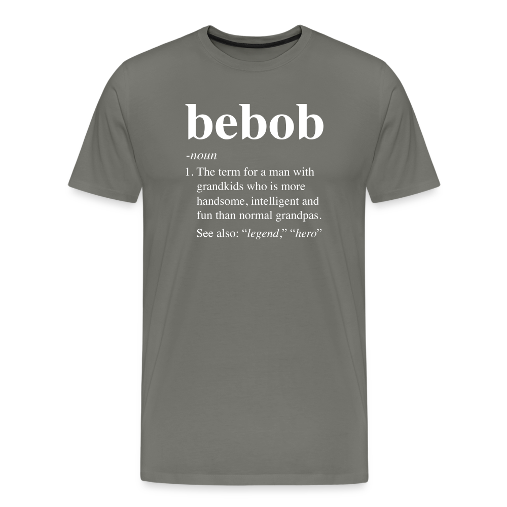 Bebob Definition Men's Premium T-Shirt - asphalt gray