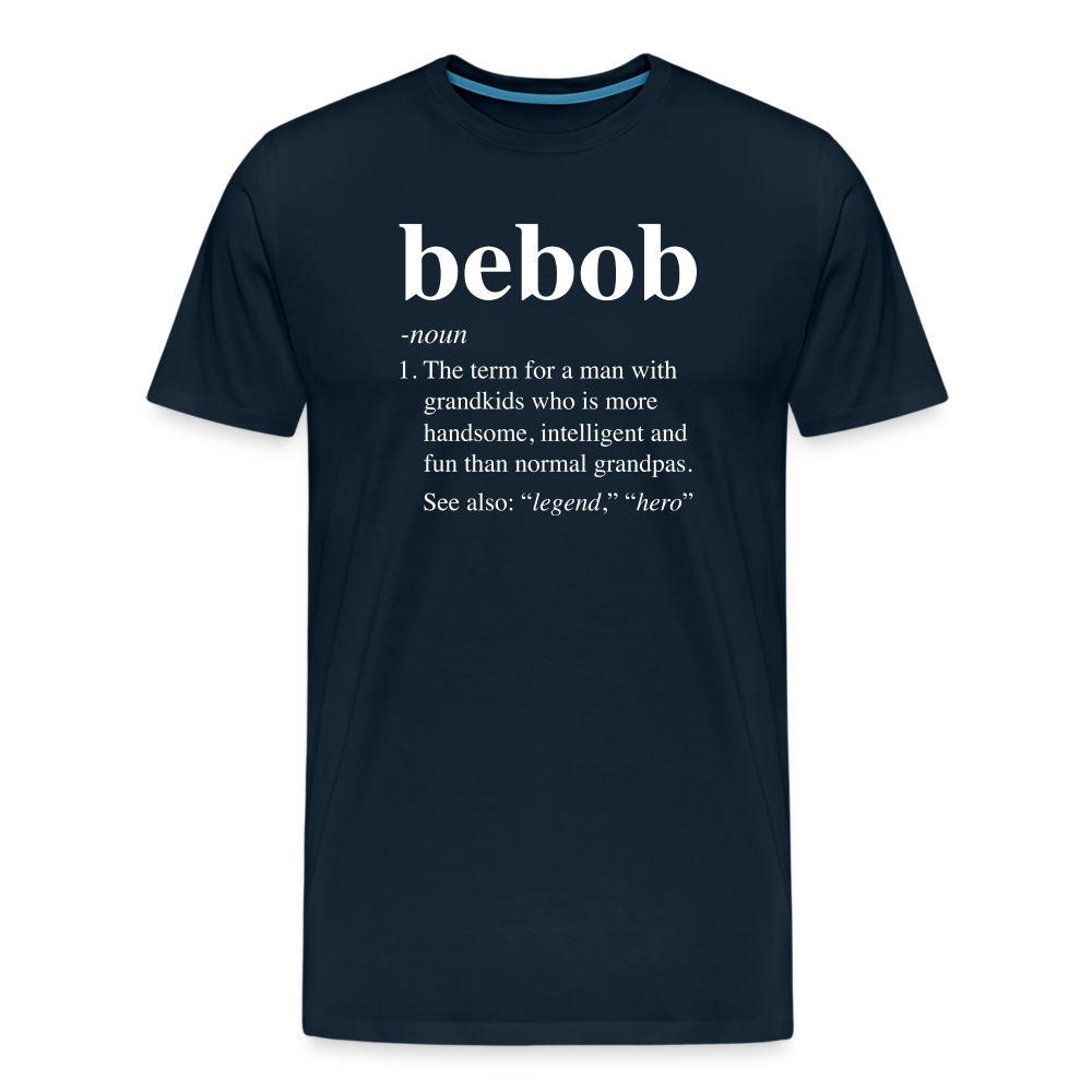 Bebob Definition Men's Premium T-Shirt - deep navy
