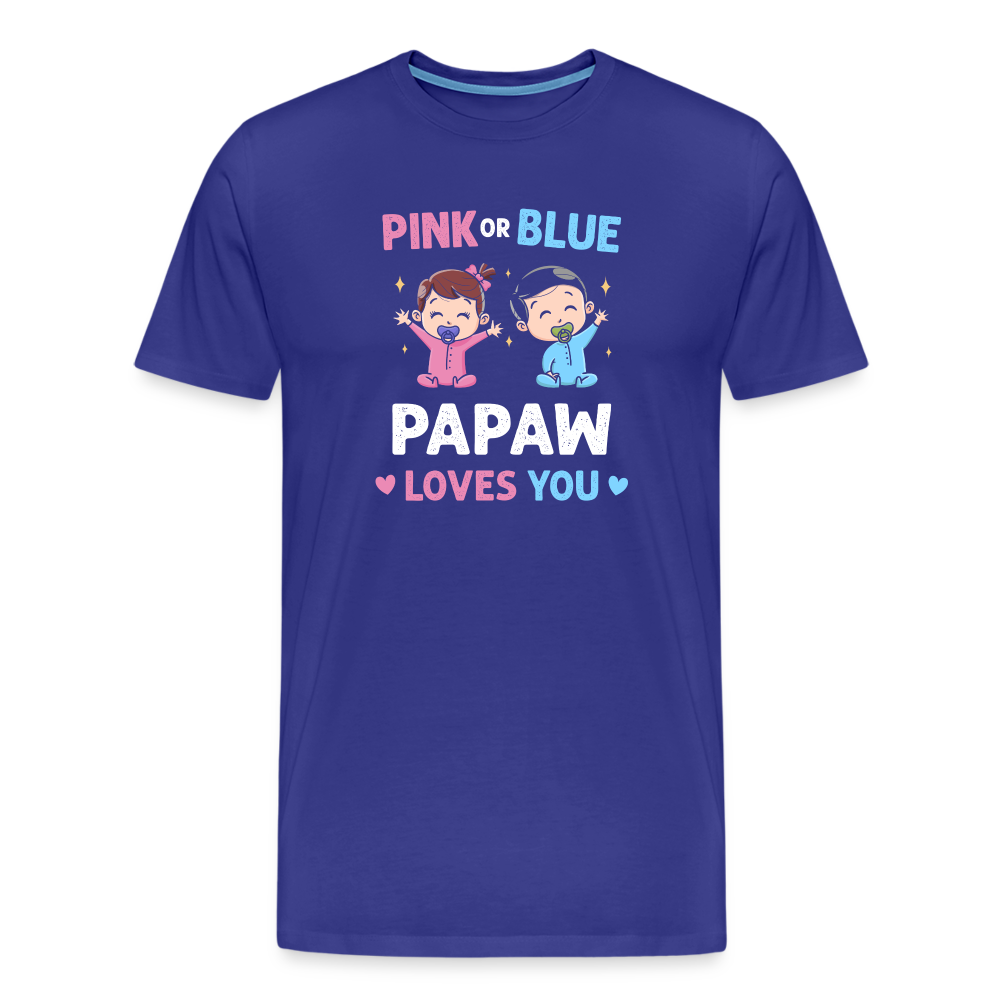 Pink or Blue Papaw Loves You Men's Premium T-Shirt - royal blue