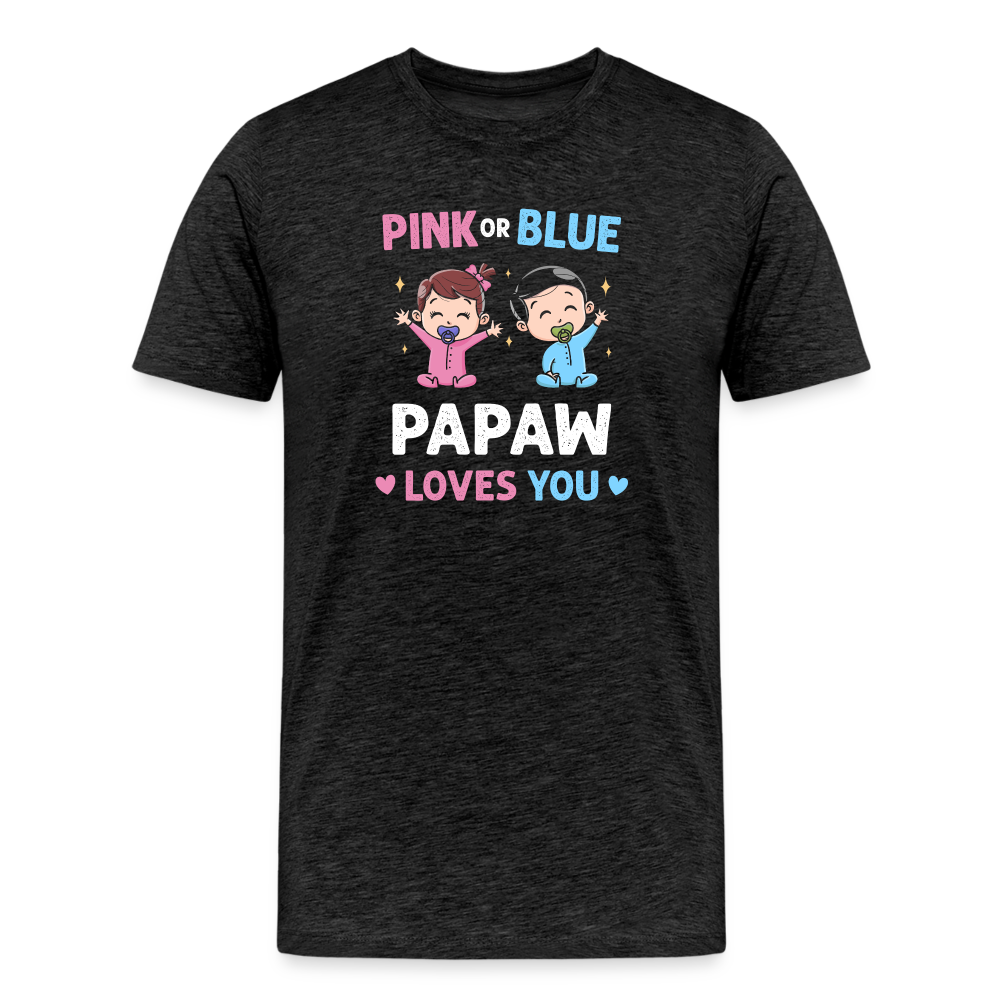 Pink or Blue Papaw Loves You Men's Premium T-Shirt - charcoal grey