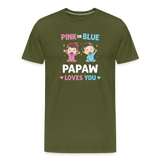 Pink or Blue Papaw Loves You Men's Premium T-Shirt - olive green
