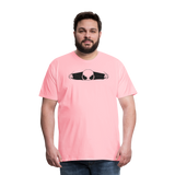 Peeking Grey Alien Men's Premium T-Shirt - pink