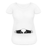 Alien Bursting Out of Stomach Women’s Maternity T-Shirt - white