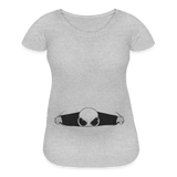 Alien Bursting Out of Stomach Women’s Maternity T-Shirt - heather gray