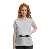 Alien Bursting Out of Stomach Women’s Maternity T-Shirt - heather gray