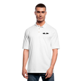 Peeking Alien Men's Pique Polo Shirt - white