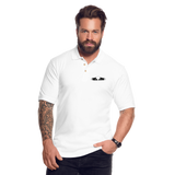 Peeking Alien Men's Pique Polo Shirt - white