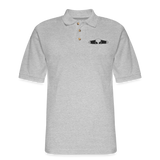 Peeking Alien Men's Pique Polo Shirt - heather gray