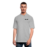 Peeking Alien Men's Pique Polo Shirt - heather gray