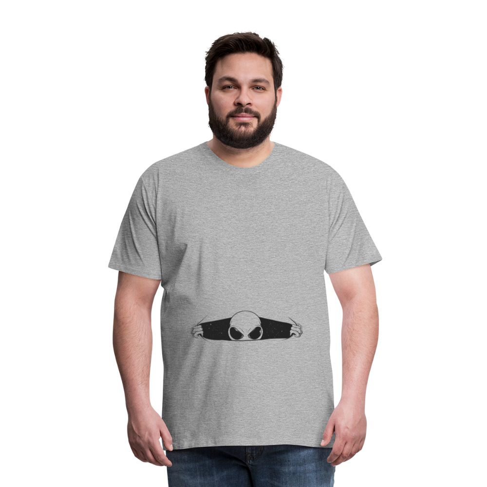 Alien Bursting Out of Stomach Men's Premium T-Shirt - heather gray