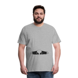 Alien Bursting Out of Stomach Men's Premium T-Shirt - heather gray