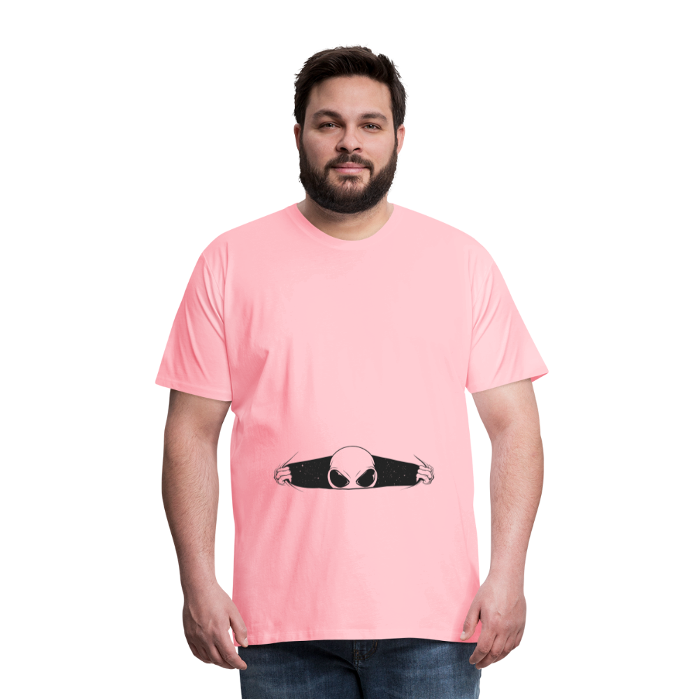 Alien Bursting Out of Stomach Men's Premium T-Shirt - pink